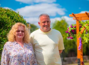 Reach Senior Support Worker Jeremy Palmer and client Susie Kennington