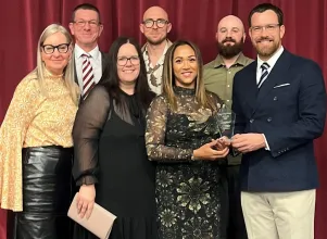 The Connect YP team receive their award